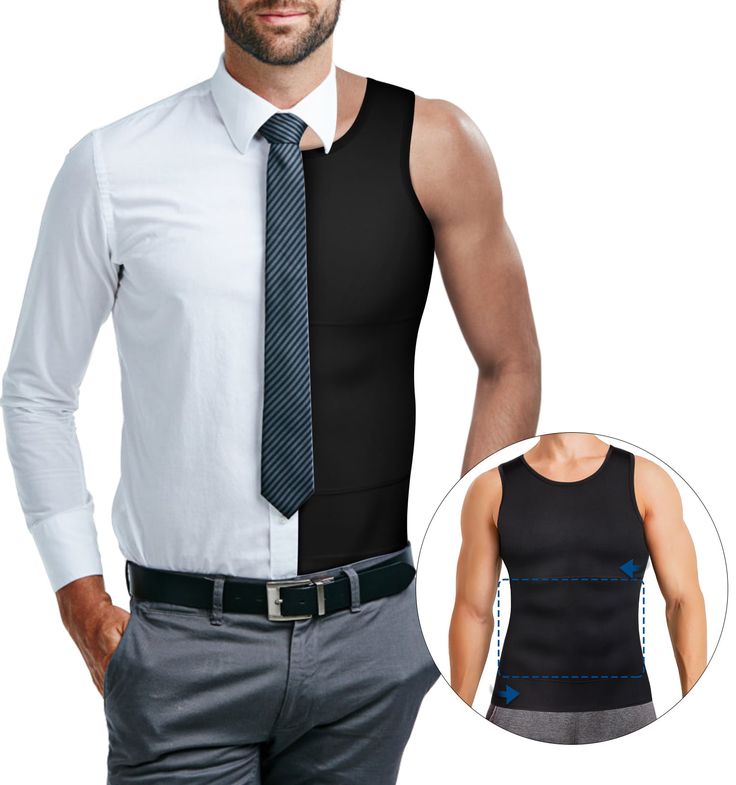 Men's Slimming Body Shaper Compression Vest | Men Slim N Lift Body Shaper Underwear Vest