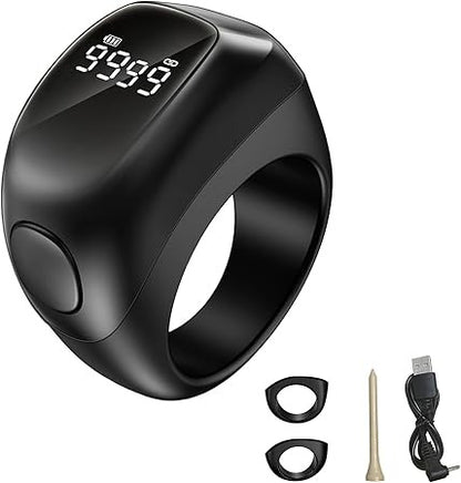 Digital Tasbih Ring OLED Screen Zikr Counter| Smart Zikr Ring OLED Display Tally Counter