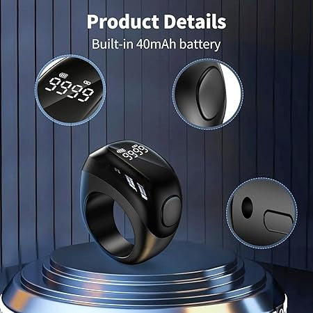 Digital Tasbih Ring OLED Screen Zikr Counter| Smart Zikr Ring OLED Display Tally Counter