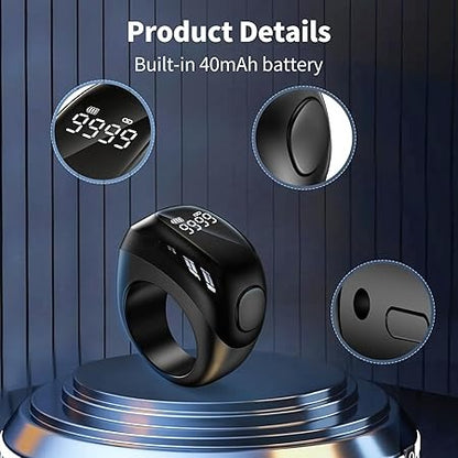 Digital Tasbih Ring OLED Screen Zikr Counter| Smart Zikr Ring OLED Display Tally Counter